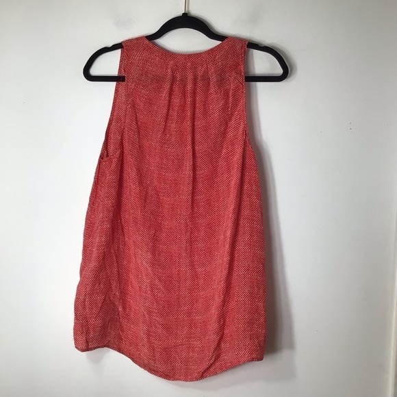Joie top women large silk red sleeveless - Picture 2 of 6